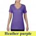 Anvil 392 női pehelysúlyú 110 g-os V nyakú női póló AN392 heather purple